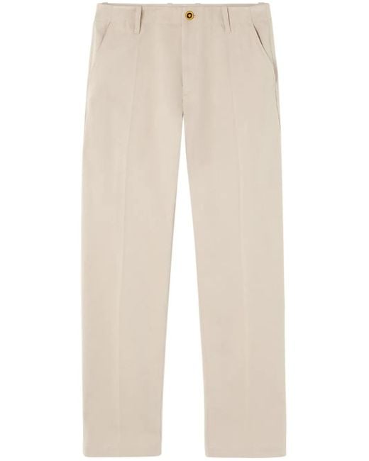 Versace Natural Casual Nautical Logo Embroidered Pants For for men