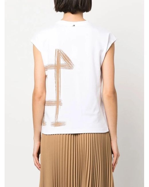 Herno Top Met Logoprint in het White