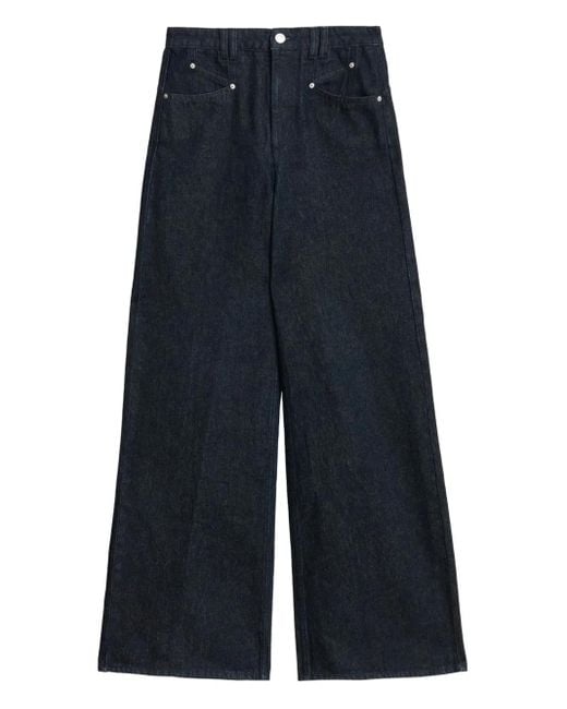 Isabel Marant Blue Lemony Wide-Leg Jeans