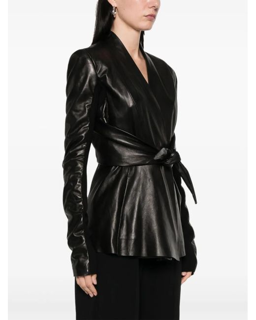 Rick Owens Black Strutter Leather Jacket