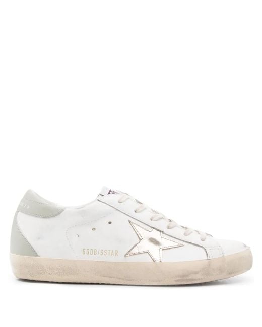 Golden Goose Deluxe Brand White Super-Star Leather Sneakers