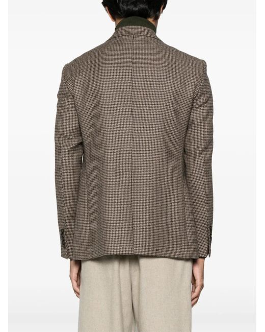 Blazer en pied de poule Tagliatore de hombre de color Brown