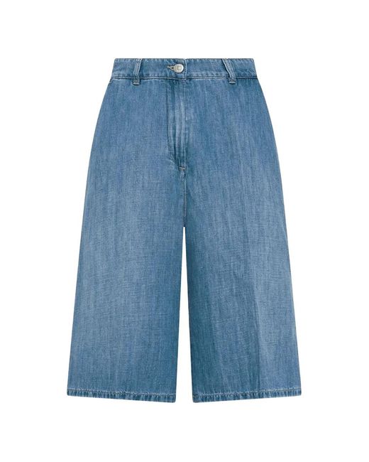 Seventy Blue Button Shorts