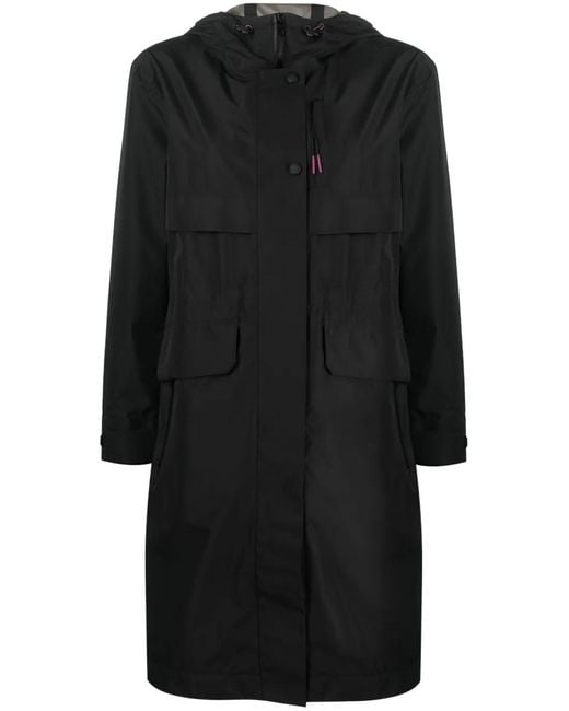 Woolrich Black Hooded Gore-Tex Parka Coat