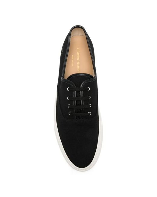 Common Projects Black Four Hole Lace-Up Sneakers for men
