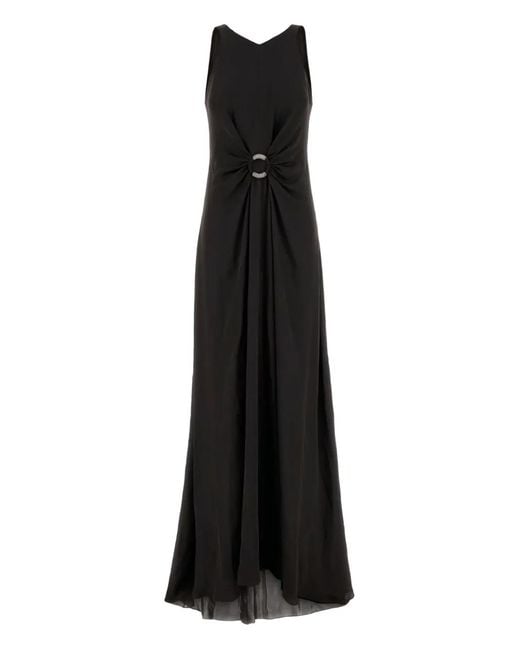 Giorgio Armani Black Embellished Maxi Dress