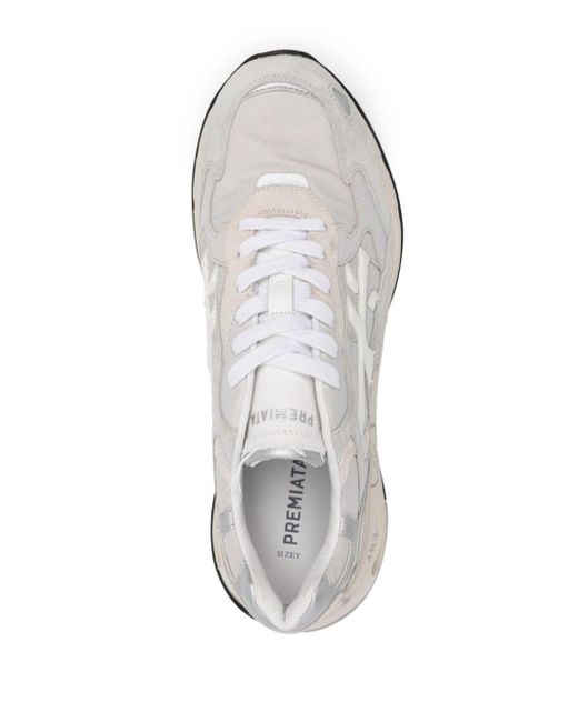 Premiata White Sharky Low-top Sneakers for men