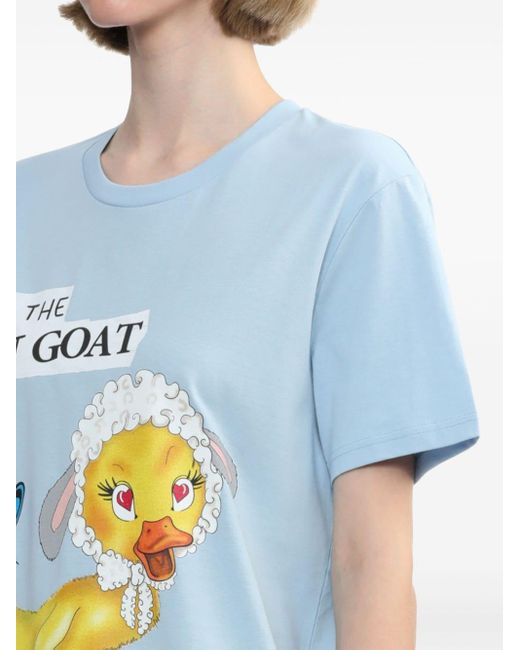 Egonlab Blue Graphic-print Cotton T-shirt
