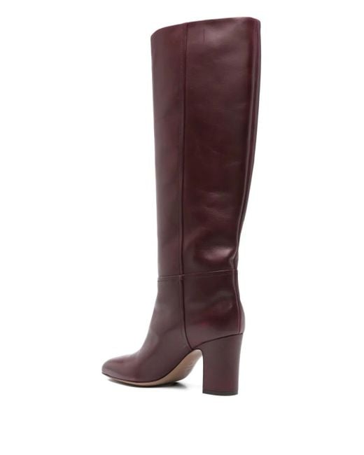 Paris Texas Red 70mm Leather Block-heel Boots
