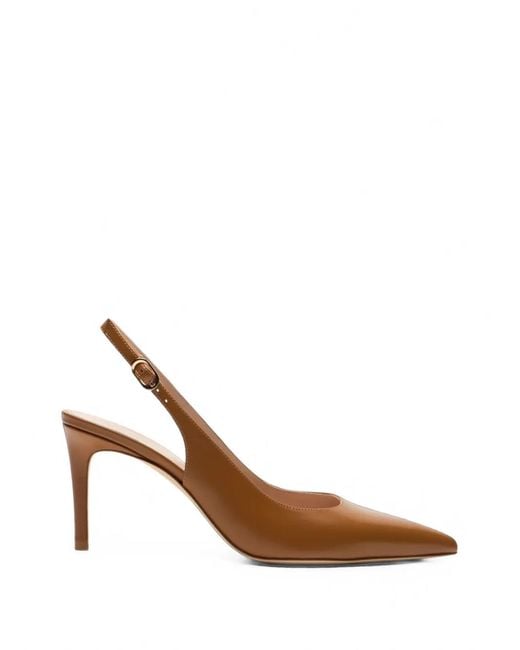 Stuart Weitzman Brown Stuart Power Slingback Pumps