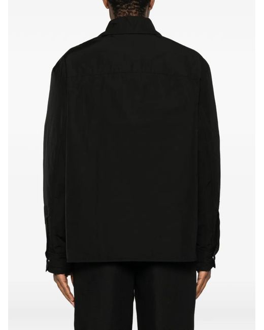 AMI Black Ami De Coeur Padded Shirt Jacket for men