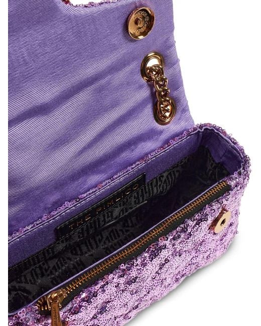 Kurt Geiger Purple Sequin-Embellishment Shoulder Bag