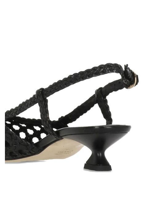 Julie Dee Black Escarpins En Cuir À Bride Arrière
