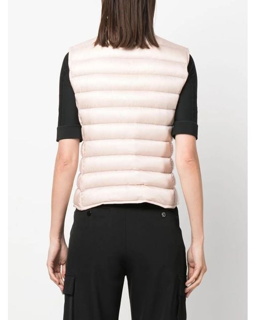 Moncler Pink Liane Logo-Patch Vest