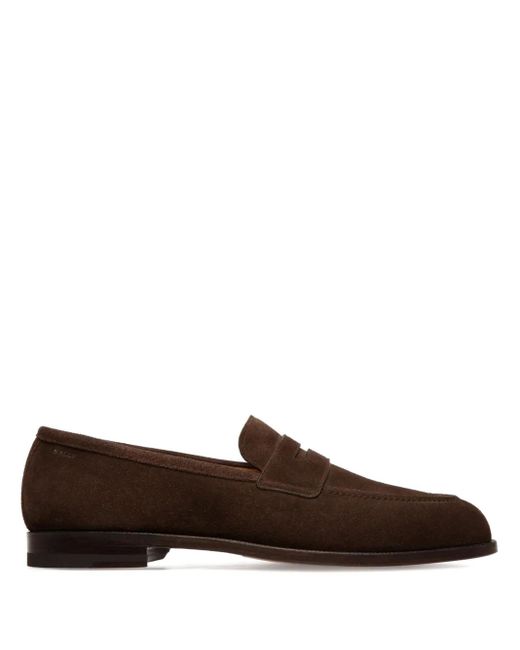 Bally Brown Suede Loafers for men