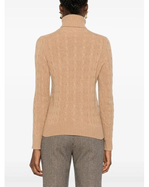Polo Ralph Lauren Natural Turtle Neck Sweather With Logo