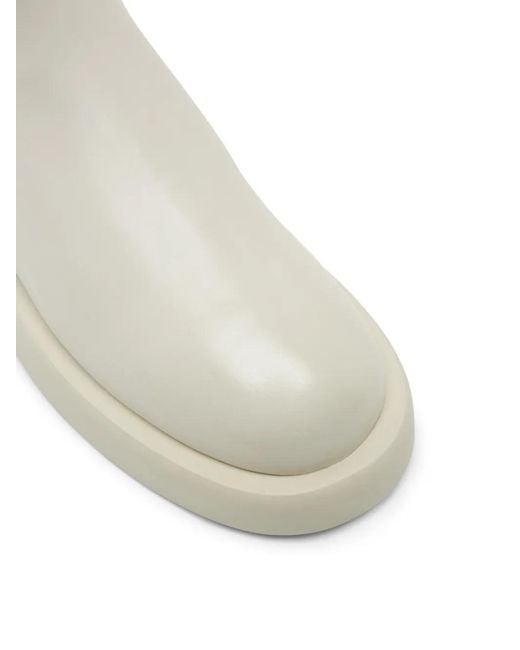 Marsèll White Gommello Leather Chelsea Boots