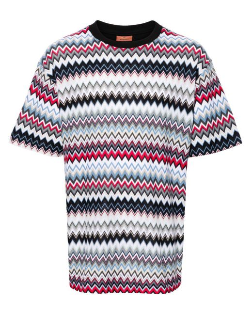 T-shirt à motif zigzag Missoni pour homme en coloris White