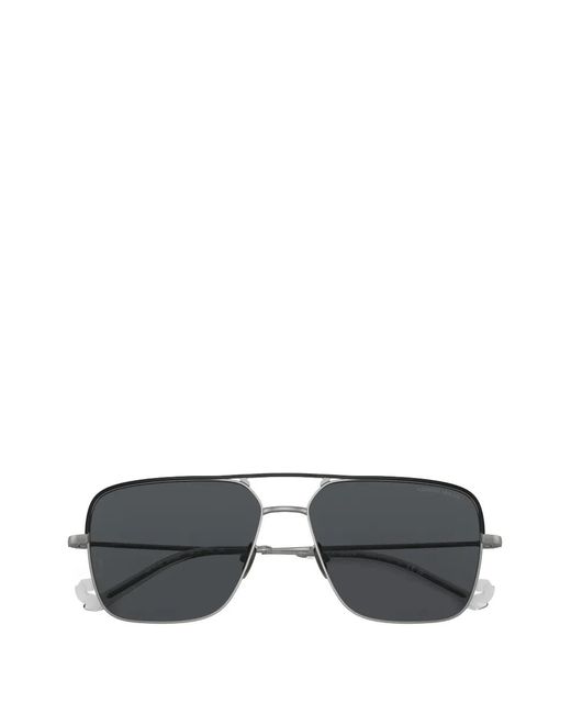 Giorgio Armani Gray Geometric-Frame Sunglasses for men