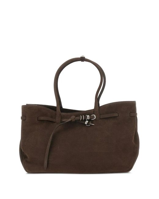 MARGE SHERWOOD Brown Grand Cabas Granda Used En Nubuck À Boucle