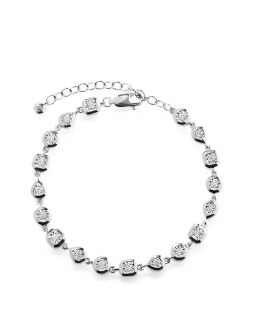 Monica Vinader Metallic Bezel-Set Diamond Bracelet