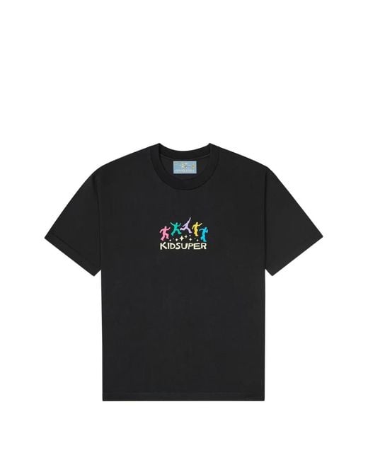 Kidsuper Black Jumping Stars T-Shirt for men