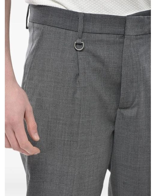 Paolo Pecora Gray Duomo Pleated Trousers for men
