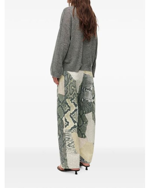 Bimba Y Lola Gray Dark Melange Wool Sweater