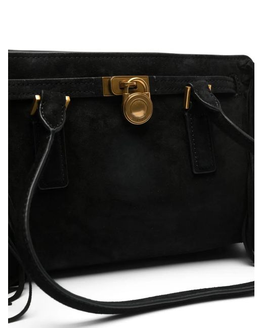 MICHAEL Michael Kors Black Small Hamilton Moderne Fringe-Detail Tote Bag