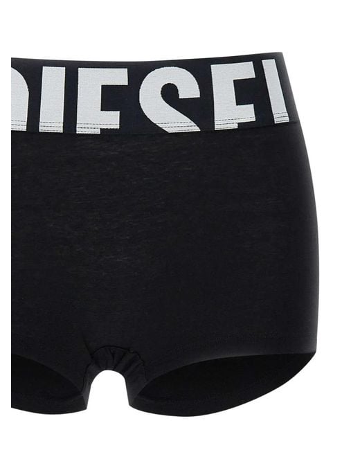 DIESEL White Logo-Print Boxers