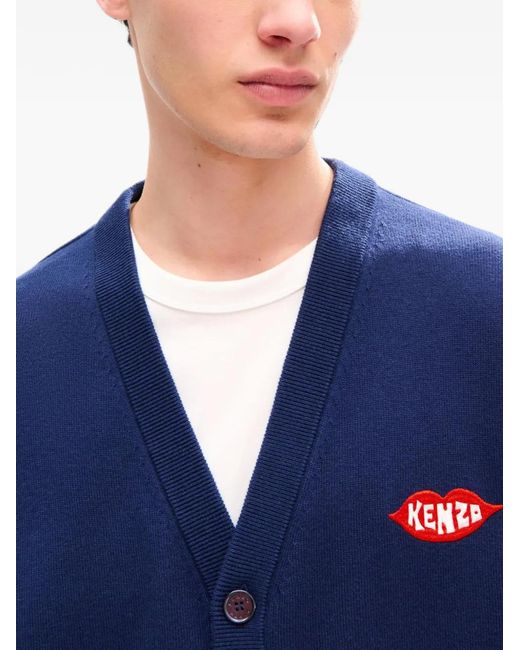KENZO Blue Loves Cardigan for men
