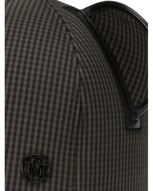 Maison Michel Black Plaid Cap