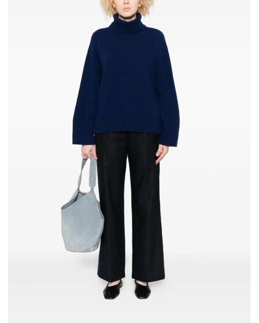 Avant Toi Blue High-Neck Sweater