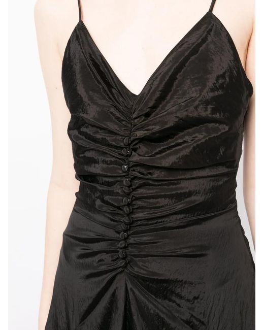 Rejina Pyo Black Gathered-Detail Sleeveless Dress