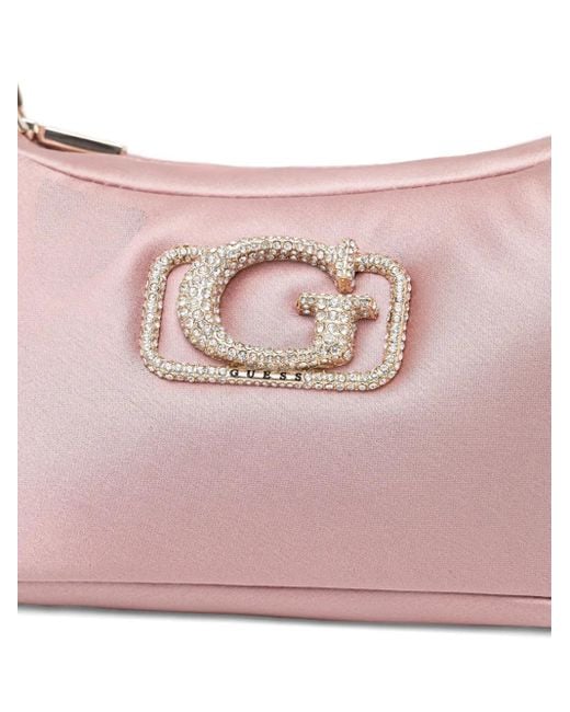 Guess Pink Logo-Plaque Tote Bag