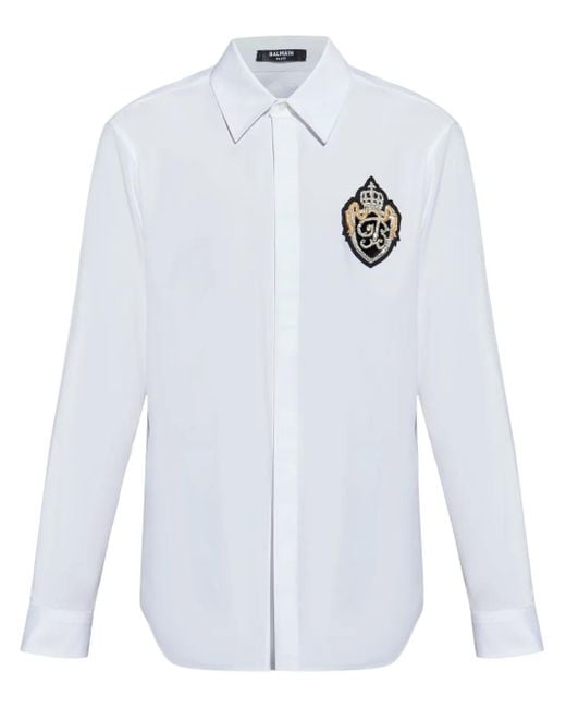 Balmain White Formal Shirts for men