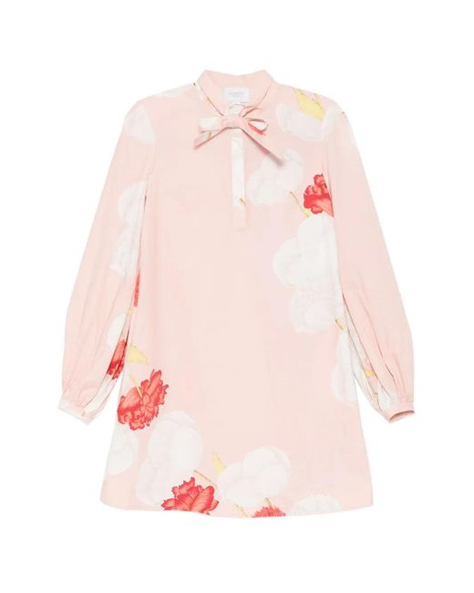 Giambattista Valli Pink Floral-Print Mini Dress