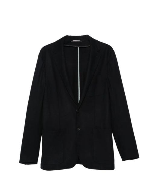 Blazer Con Solapas De Muesca Canali de hombre de color Black