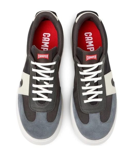 Camper Black Runner K21 Suede Panelled Sneakers for men
