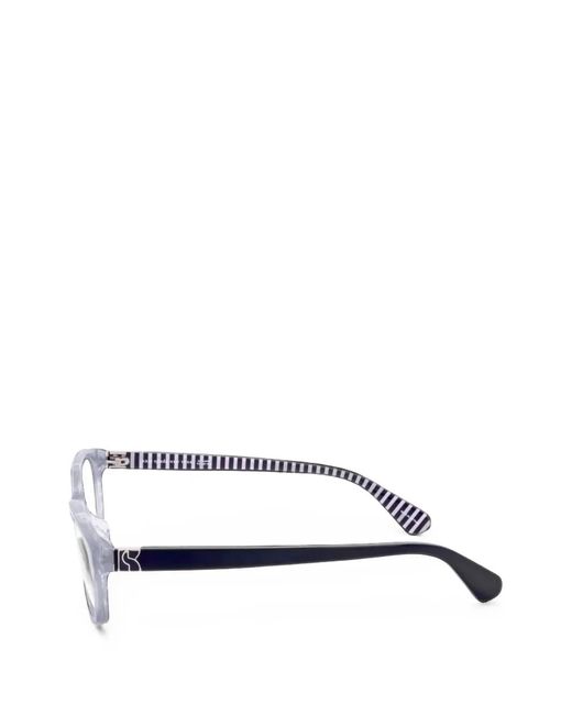 Kate Spade White Rectangle-Frame Glasses