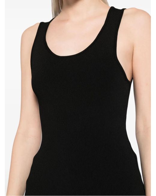 3.1 Phillip Lim Black Ribbed Tank Top