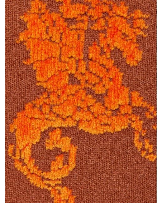 LaDoubleJ Orange Ribbed Flocked Knit Vest