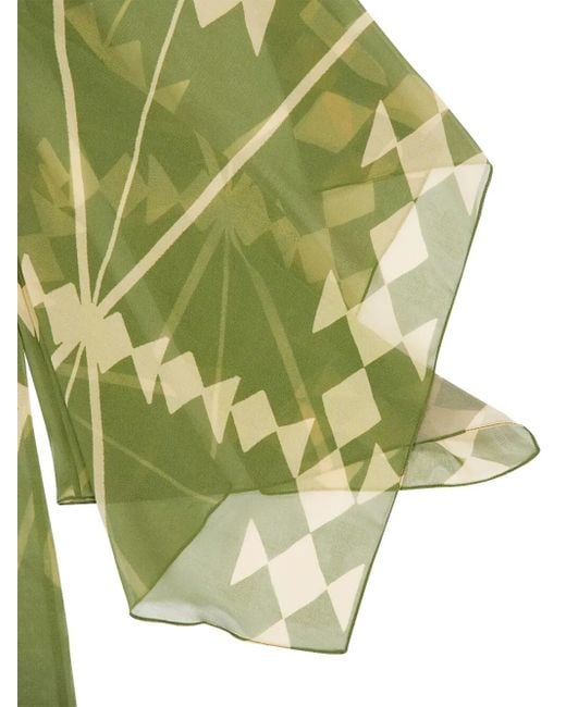 Johanna Ortiz Green Maxikleid mit geometrischem Print