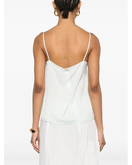 Twinset White Satin Top