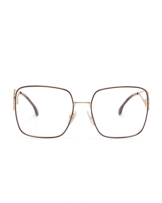 Etro Red Brille Mit Eckigem Gestell