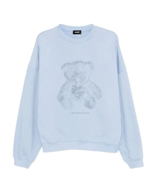 we11done Blue Coding-Teddy Sweatshirt