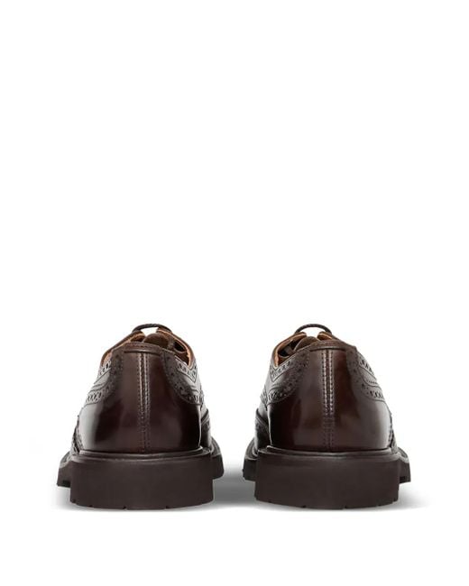 Tricker's Brown Brogue Lace-Up Shoes for men