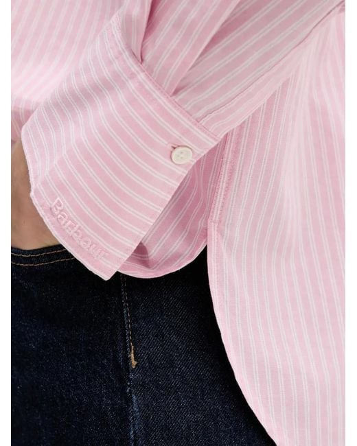Barbour Gestreept Overhemd in het Pink