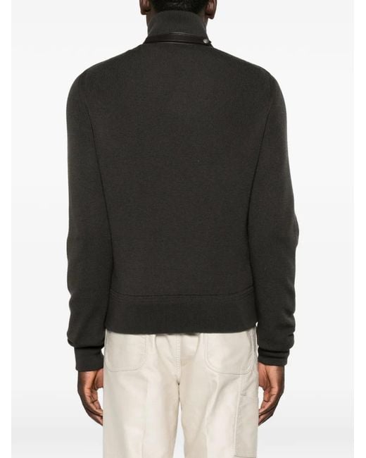Tom Ford Brown Nylon Wool Down Jacket for men