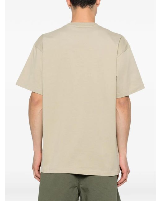 Carhartt White Logo-Print Crew-Neck T-Shirt for men